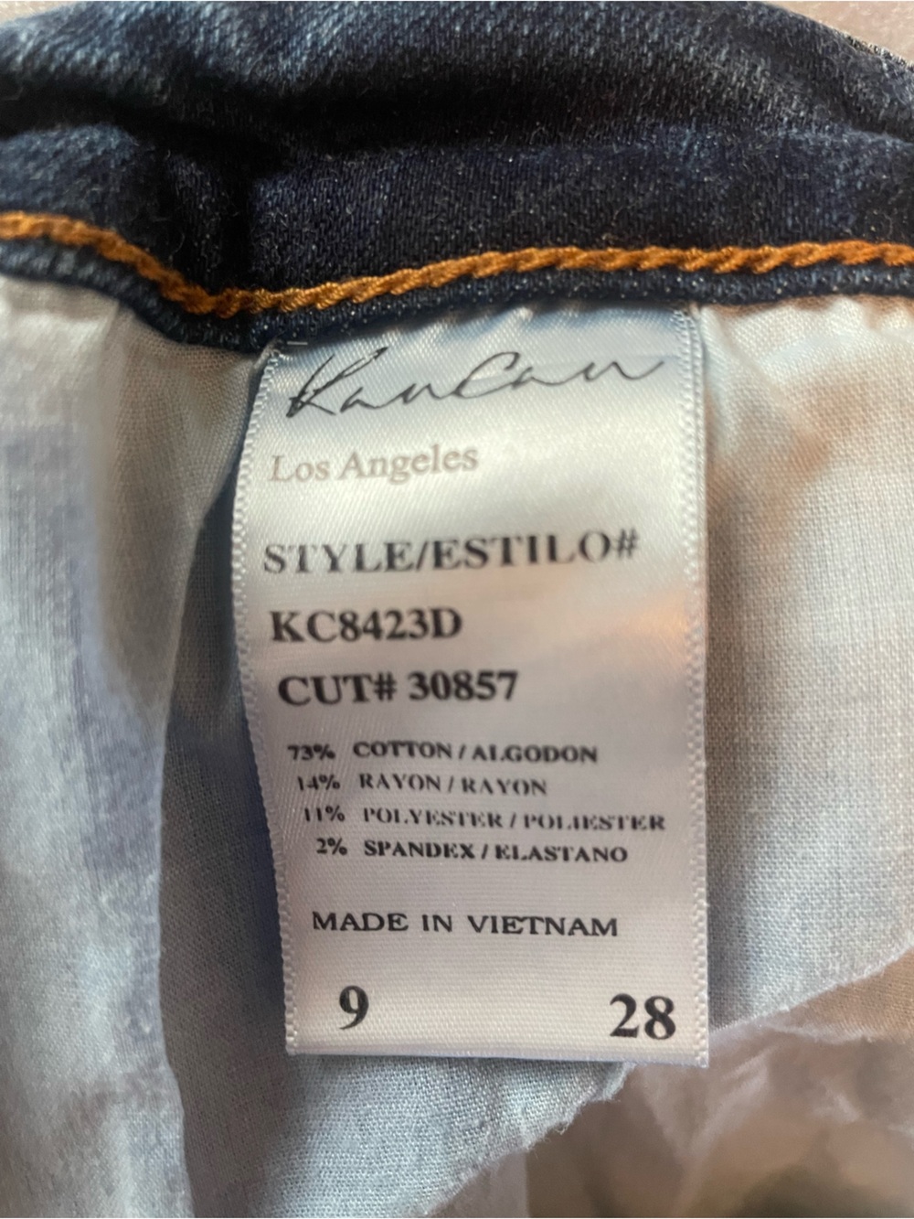 KanCan Dark Indigo Denim Jeans with Bronze Accent - Picture 5 of 5